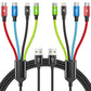 Cruise Essentials 2026 4 in 1 Multi Charging Cable [2Pack 5FT], Tangle Free USB C Car Charger Cable, Nylon Braided Charging Cords for Multiple Devices, Travel Essentials Car Accessories