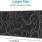 Large Gaming Mouse Pad Black Topographic Contour Mouse Pad Extended XL Long Mousepad Big Desk Mat with Stitched Edges & Nonslip Rubber Base for Company Office Work, 31.5 X 11.8 Inch