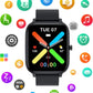 Smart Watch for Men Women Compatible with iPhone Samsung Android Phone 1.83 inch Full Touch Screen IP68 Waterproof Bluetooh Fitness Tracker Heart Rate/Sleep Monitor, Black