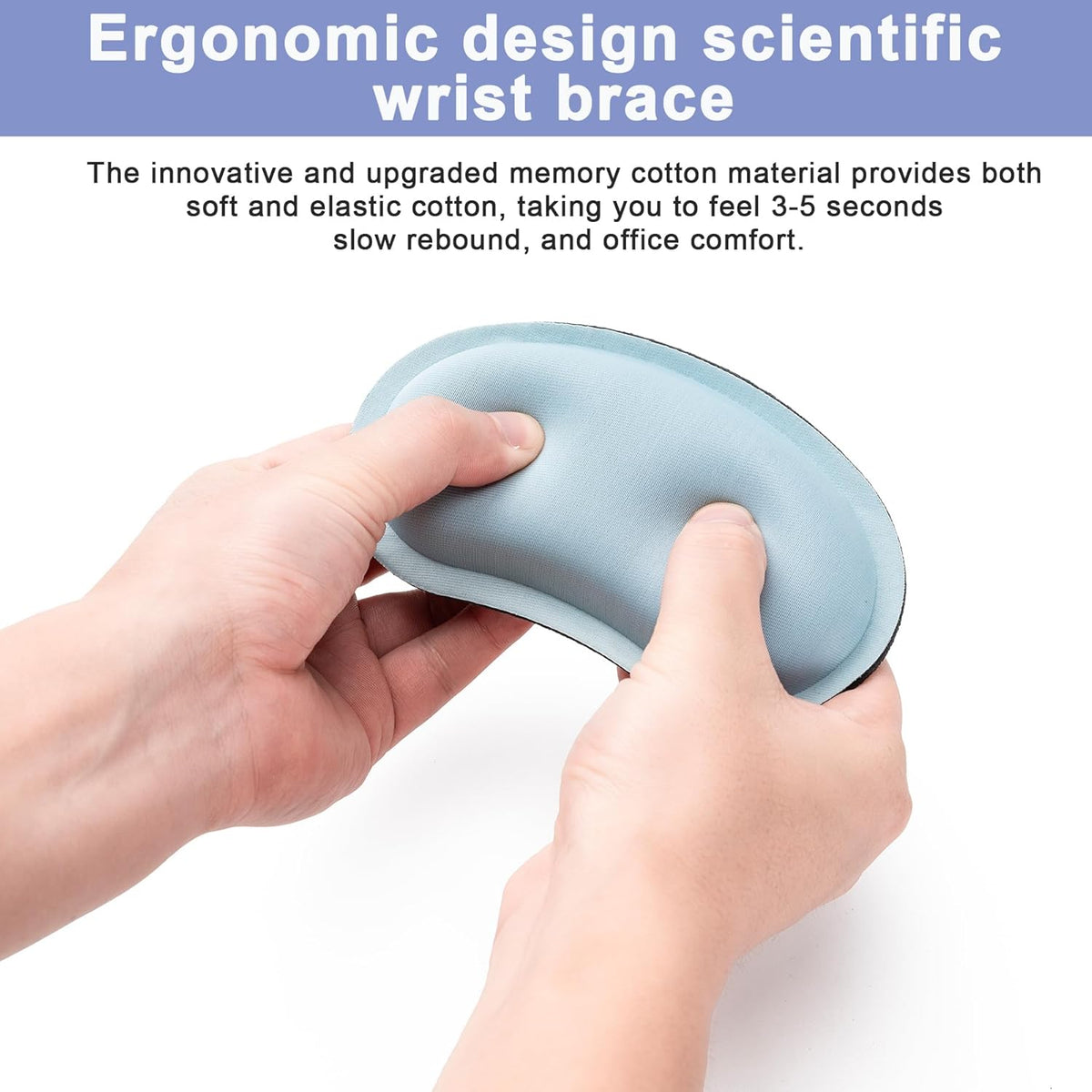 Hoewina Ergonomic Keyboard Wrist Rest – Memory Foam & Superfine Fabric Support Pad for Comfortable Typing, Office & Home Use, Black