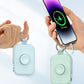 RORRY Portable Charger, 5000mAh Portable Charger Power Bank with Built-in Cables, Travel Keychain Battery Pack for Apple Watch Ultra/11/10/9/8/7/6/SE, iPhone Air/17/16/15/14/13/12, Black