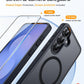 FNTCASE for Samsung Galaxy S25 FE Case: Magnetic Translucent Matte Military Grade Drop Proof Protection Cell Phone Cover - Slim Rugged Durable Shockproof Protective S25Fe Cases (Black-6.7 inch)