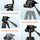 JOILCAN Phone Tripod Stand, 68" Tripod for iPad iPhone Tablet with Remote Universal Holder Carry Bag, Travel Aluminum Tripod for Video Recording Photos Vlogging Compatible with iPad Pro iPhone Camera