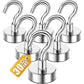 DIYMAG Magnetic Garage Hooks 6 Pack 30lbs 2026 Cruise Cabin Ship Essentials N52 Hook Heavy Duty Strong Magnets Fridge for Classroom Wall Mount Kitchen Grills Silver