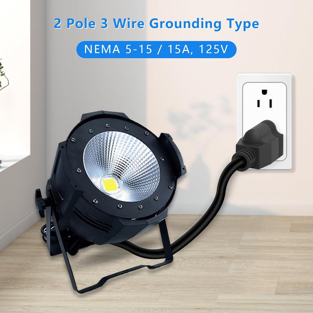 Replacement Plugs, 3 Pack 3 Prong Replacement Plug with 1 Screwdriver, Extension Cord Ends, ReplacementPlug 3 Prong , Neutral Ground Bonding Plugg, 3 Wire 15A 125V Male Plug, Black