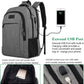 MATEIN Travel Laptop Backpack, Business Anti Theft Slim Sturdy Laptops Backpack with USB Charging Port, Water Resistant College School Computer Bag Gift for Men & Women Fits 15.6 Inch Notebook, Grey