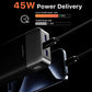 J2621 Power Bank Portable Charger 20000mAh 45W, PD3.0 QC 4.0 Fast Charging Battery Pack with LED Display,2 USB-C,2 USB-A for iPhone 15 16, MacBook