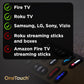 UltraPro OneTouch Universal Remote Control for Samsung TV, LG Universal Remote Control for Smart TV, Roku Remote Replacement, Vizio, Sony, Backlit, Black, 83758