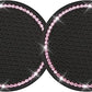 Yousheng 2PCS Bling Car Cup Coaster, Universal Holder Insert Rhinestone Anti Slip Silicone Accessories Suitable for Most Interior, Best Gift Women, Black and Pink