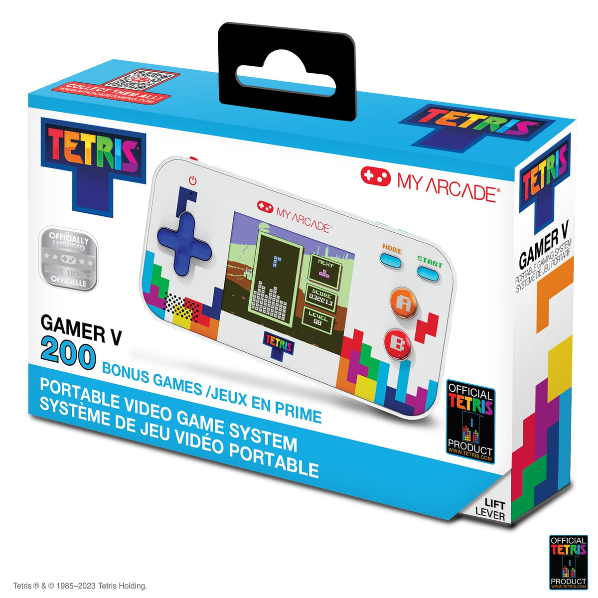 My Arcade Tetris Gamer V: Tetris Game preloaded with 200 Bonus Games, Arcade Classics, 2.5 Inch Screen