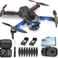 MSMV High-Resolution 4K HD Camera Drone, Wireless RC Toys for Boys Girls, One Button Return, Emergency Stop, Headless Mode, 360° Flips, 2 Batteries & Carrying Case for Kids Adults Beginners, Black