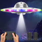 Foam UFO Drone for Kids – RC Plane with Colorful LED Lights, Remote Control Helicopter with Auto Hover, 2 Batteries (15 Mins Flight)