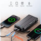 Power Bank 49800mAh Solar Portable Charger Wireless Charging USB-C 15W Fast Charging with 4 Built-in Cables LED Flashlight Battery Pack Compatible with iPhone, iPad, Perfect for Camping,Hiking