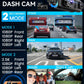 IIWEY N5 4 Channel Dash Cam 360° View, 1080P Front and Rear Inside, Left Right Dash Camera for Cars, 8 IR Lamps Night Vision, 5G WiFi & APP Control, G-Sensor, Parking Mode, with a Free 128GB SD Card