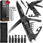 17 in 1 Multitool Knife Fire Starting Stick Bottle Opener Saw for Camping | Screwdrivers Whistle Window Breaker for Hiking, Outdoor, Survival and Everyday Use Gifts for Men Dad