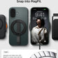Spigen for iPhone 17 Case, Thin Fit MagFit [TPU Covered Camera Control] [Compatible with MagSafe] - Abyss Green