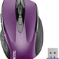 TECKNET Wireless Mouse, 2.4G Ergonomic Optical Mouse, Computer Mouse for Laptop, PC, Computer, Chromebook, Notebook, 6 Buttons, 24 Months Battery Life, 2600 DPI, 5 Adjustment Levels - Purple