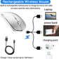 Bluetooth Wireless Mouse for Laptop mac MacBook ipad MacBook air MacBook pro pc Desktop Computer Windows Chromebook Notebook (Silver)
