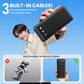 Portable Charger 50800mAh Power Bank with 3 Built in Cables,25W PD QC4.0 Fast Charging USB C Battery Pack,6 Outputs 2 Inputs Travel Essentials Portable Phone Charger for iPhone 17/16/15,Google,Android