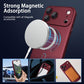 Magnetic for iPhone 17 Pro Max Case, with Camera Lens Protector, Compatible with Magnetic, Slim Shockproof Bumper Soft Silicone Metallic Luster Phone Case for iPhone 17 Pro Max, Wine Red