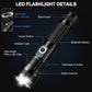 3 Pack Rechargeable Flashlights High Lumens, 990000LM Super Bright LED Flashlight, Adjustable Powerful Flash Light with 5 Modes & USB Cable, Waterproof Handheld Flashlight for Home Camping Outdoor