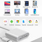 USB C SD Card Reader, WNXSLOAD SD Card Adapter with SD MicroSD Dual Slots for iPhone 15 16 iPad Mac MacBook Laptop, USB-C/TypeC High-Speed Trail Camera Memory Card Reader, Plug & Play - 2 Slots