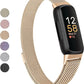 Vanjua for Fitbit Inspire 3 Bands Women Men, Stainless Steel Metal Mesh Loop Adjustable Magnetic Wristband Replacement Straps Compatible with Fitbit Inspire 3 Fitness Tracker