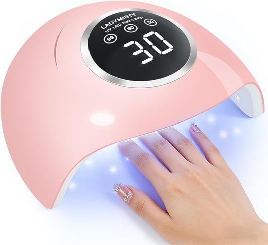 72W UV LED Nail Lamp, UV Light for Gel Nails with 18 Beads, 3 Timer Nail Dryer, LCD Display, Auto Sensor, Professional Nail Lamps