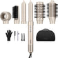 7MAGIC 6 in 1 Multi Hair Styler Dryer Brush, 110,000 RPM High-Speed, Negative Ionic, Fast Drying for Professional Blow Dry, Curling, Volumizing (Gold)