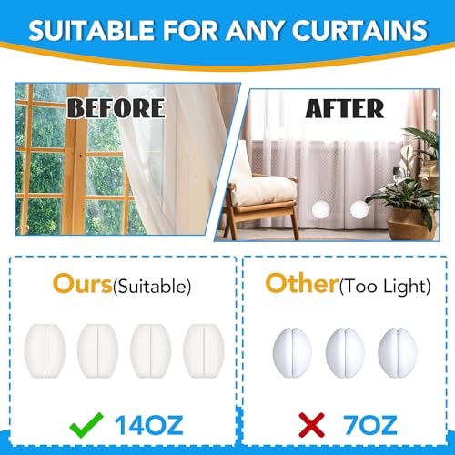 8 Pcs Shower Curtain Weights, Silicone Wrapped Heavy Duty Shower Curtain Magnets, Curtain Weights Heavy Outdoor