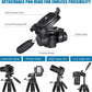 VICTIV 74” Camera Tripod, Tripod for Camera and Phone, Aluminum Professional Tripod Stand for Canon Nikon with Carry Bag and Phone Holder, Compatible with DSLR, iPhone, Spotting Scopes, Max Load 9.5Lb