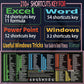 Excel/Word/Power Point/Windows Mouse pad,Non-Slip&Waterproof Large Gaming Office pc Desk mat,Over 200 Keyboard Shortcuts Mousepad(27.6L x 11.8W inches)
