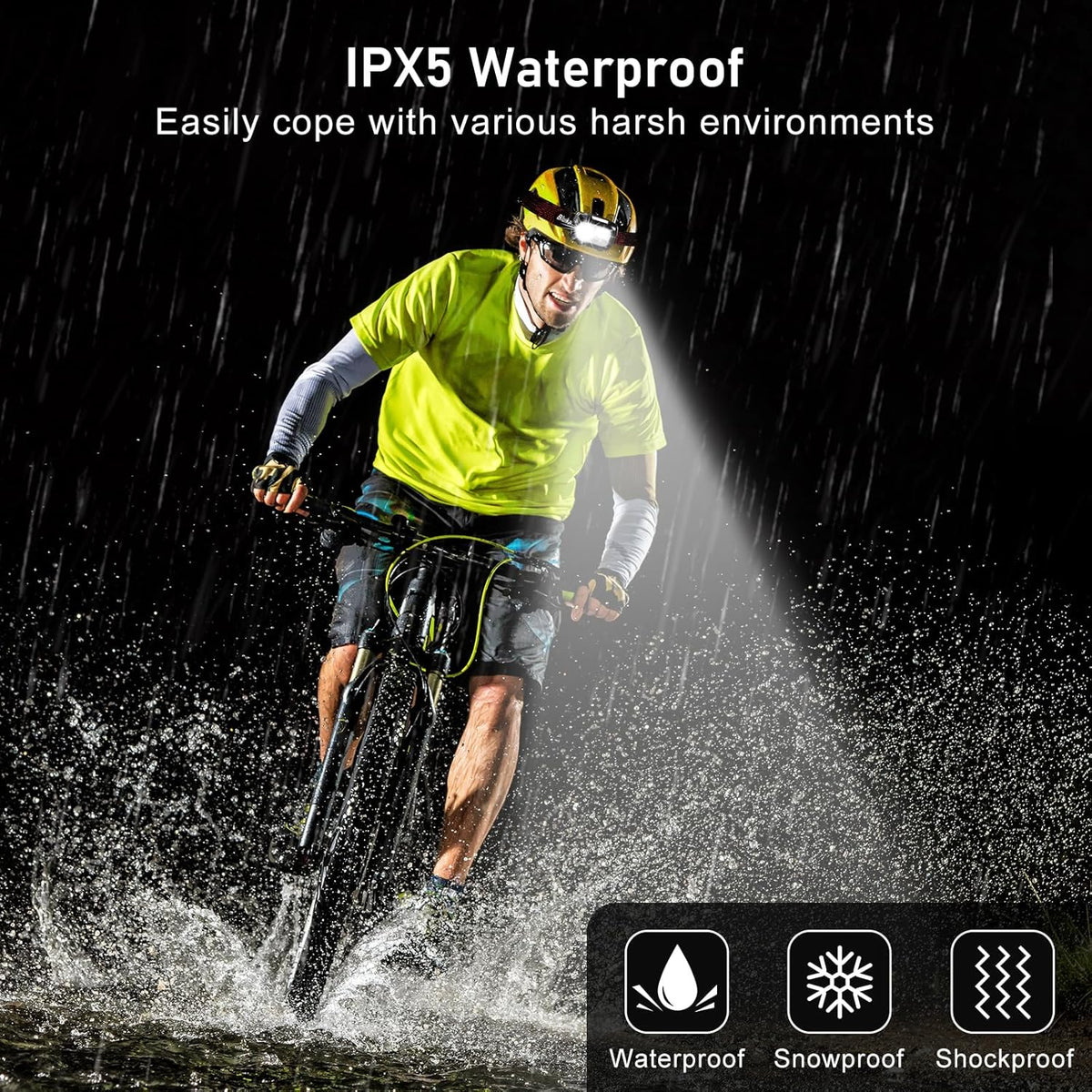 Blukar LED Headlamp Rechargeable,2000L Super Bright Headlight with Motion Sensor -Dimmable Brightness,8 Modes,Spotlight&Floodlight&Red Light Combination,IPX5 Waterproof for Hiking,Camping - 2 Pack