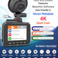 ROVE R2-4K PRO Dash Cam, Built-in GPS, 5G WiFi Dash Camera for Cars, 2160P UHD 30fps Dashcam with APP, 2.4" IPS Screen, Night Vision, WDR, 150° Wide Angle, 24-Hr Parking Mode, Supports 512GB Max
