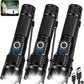 3 Pack Rechargeable Flashlights High Lumens, 990000LM Super Bright LED Flashlight, Adjustable Powerful Flash Light with 5 Modes & USB Cable, Waterproof Handheld Flashlight for Home Camping Outdoor