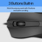 HP Wired Mouse 100 - Precise Optical Sensor with 1600 DPI - Easy USB Connection - Ambidextrous Design - 3 Button Control & Built-in Scrolling - Multi-OS Compatible (6VY96AA#ABL)