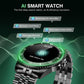 2025 DA GPT Smart Watch with Bluetooth Call,1.19-inch AMOLED Display, 24/7 Heart Rate, Blood Oxygen, Blood Pressure, Sleep Monitor, 107 Sports Fitness Tracker, Compatible Android and iOS Black Green