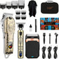 Hair Clippers Set for Men, Hair Clipper Trimmer with LED Display, Professional Cordless Hair Clipper Shaver Beard Trimmer, Hair Cutting Machine for Men, Holiday Gift for Him Father's Day Gift