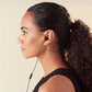 Wired Earbuds with Microphone, In Ear Headphones, 3.5mm Jack, 4.2 ft long cable, S/M/L Ear Tips, Black