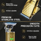 FADEKING Professional Hair Clippers & Beard Trimmer Set for Men – Cordless Barber Clippers with LCD Display, Precision Trimmer & Travel Case – Gifts for Men Husband Father (Gold + Bronze)