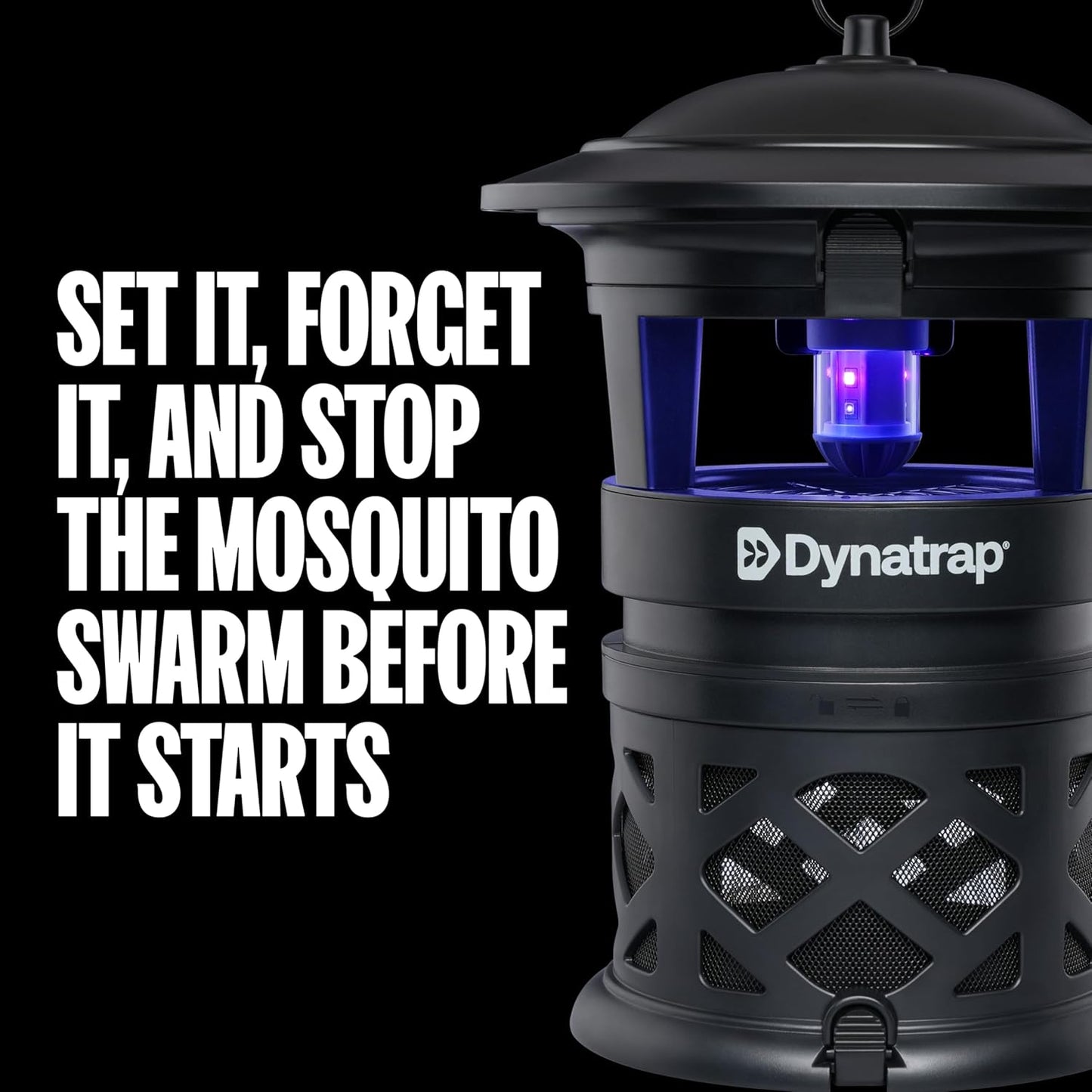 Dynatrap DT2030SR Fly Traps Outdoor - Mosquito & Flying Insect Killer for 1 Acre – Kills Mosquitoes, Flies, Gnats, Wasps - Bug Zapper Alternative - Black