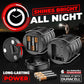 GearLight Camping Lantern - 2 Portable LED Battery Powered Lantern with Magnetic Base and Foldable Hook for Emergency Use or Campsites, Essential Hurricane Survival Kit with Batteries - Black