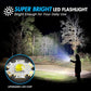WdtPro LED Flashlight High Lumens SR2000 Pro, 2 Pack Brighter Tactical Flashlights with 5 Modes & Zoomable, Powerful Mini Flash Light for Emergency, Camping, Hiking (Black)