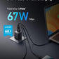 Anker Prime 67W USB C Charger, Anker GaN Wall Charger, 3-Port Compact Fast PPS Charger, For MacBook Pro/Air, Pixelbook, iPad Pro, iPhone 17/16/Pro, Galaxy S23/S22, Note20, Pixel, Apple Watch, and More