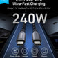Anker Prime USB C to USB C Cable, 240W Fast Charging Cord, Upcycled-Braided Nylon with 100-Year Bend Durability for iPhone 17 Series, MacBook, Galaxy S24(6 FT)