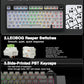 AULA F75 Pro Wireless Mechanical Keyboard,75% Hot Swappable Custom Keyboard with Knob,RGB Backlit,Pre-lubed Reaper Switches,Side Printed PBT Keycaps,2.4GHz/USB-C/BT5.0 Mechanical Gaming Keyboards