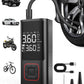 Powools Cordless Tire Inflator 150PSI Portable Air Compressor with Auto Shutoff, Air Pump for Car Tires, Motorcycle, Bike, Balls, Inflatables, LED Light, Red, Standard Capacity