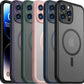 ImpactStrong Magnetic Guard Designed for iPhone 14 Pro Case [Camera Protection] [Military Grade Drop Tested] [Compatible with MagSafe] Slim Translucent Matte Phone Case (6.1") - Dark Green