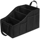 YOHOOLYO Car Seat Organizer Backseat Car Organizer with 4 Compartments, 4 Cup Holders and 7 Mesh Pockets for Front and Rear Seat, Black