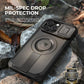 Dexnor for iPhone 14 Pro Max Case with Slide Camera Cover & Adjustable Kickstand & Built-in Screen Protector, Magnetic Rugged Shockproof Bumper Cases Heavy-Duty Magnetic Protective Cover,Black